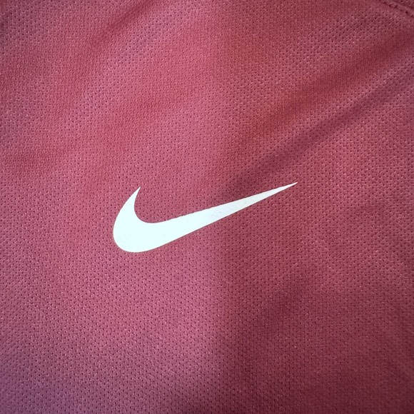 Nike Dri-FIT Shirt Mens Large Coaches Football Running Performance Maroon FJ9570 - Picture 2 of 14
